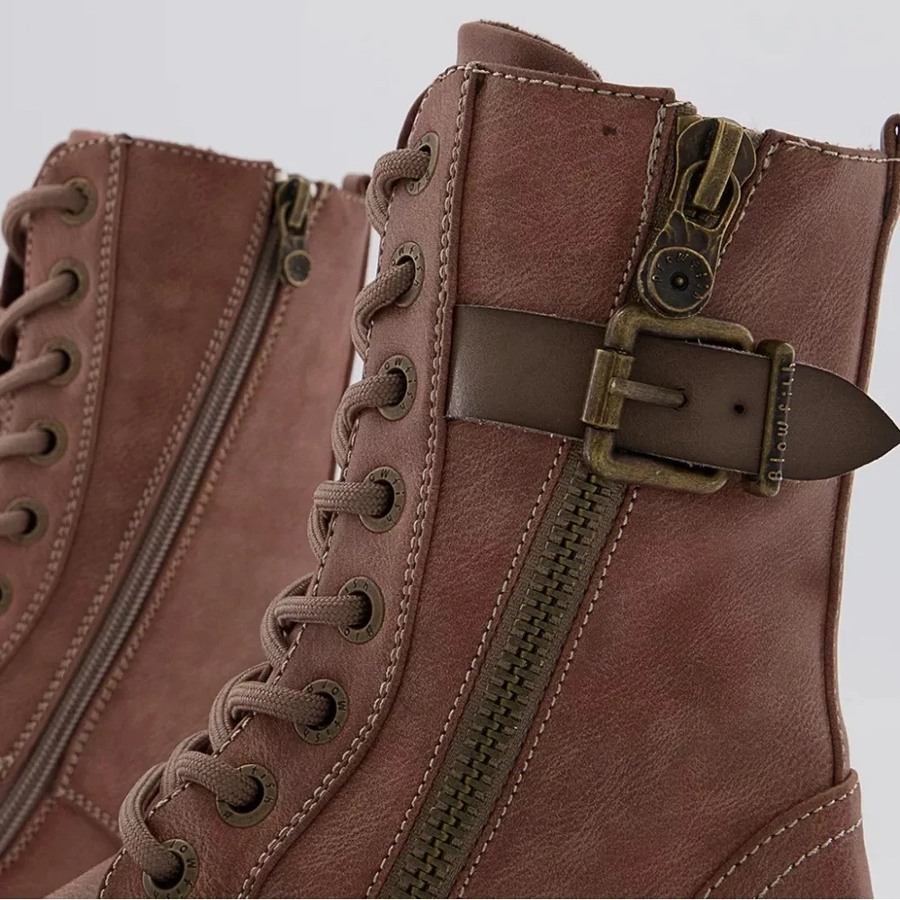 Blowfish Malibu Women’s Rauly Zip Boots Walnut Local Sheriff Shoes Size 7.5 NEW - Picture 6 of 13